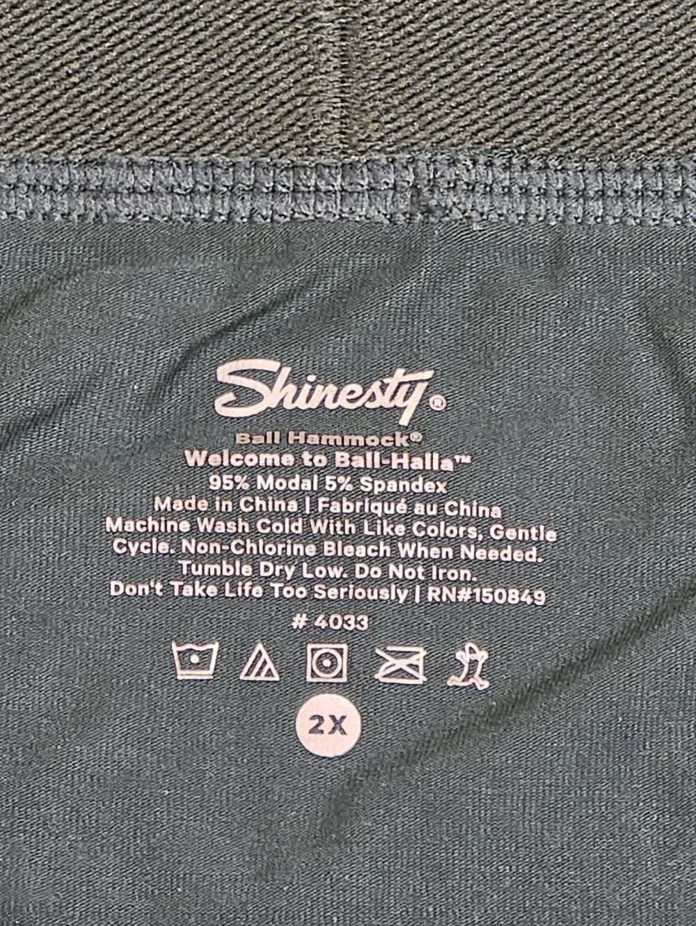 Shinesty Men’s Hammock Pouch Teal Green Underwear NWT Sz 2X